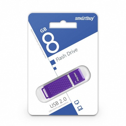  USB флеш накопитель Smartbuy 8GB Quartz series Violet (SB8GBQZ-V)