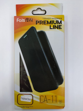 Чехол-книжка для i-Phone 13 Mini Faison CA11 кожаная боковая черная