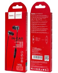 Стереонаушники Hoco M16 с микрофоном черные