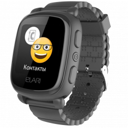 Детские часы Elari KidPhone 2 (KP-2) 1.4&quot;/128х128/450mAh/72ч/Micro-SIM/2G/BT3.0 черные