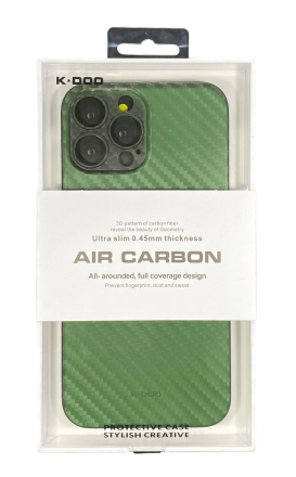  Накладка для i-Phone 13 Pro Max 6.7&quot; K-Doo Air Carbon пластик зелёная