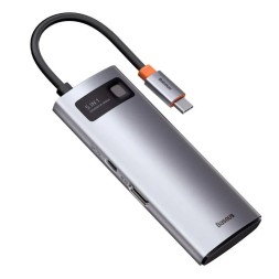 USB-C хаб Baseus Metal Gleam 5в1 3USB/HDMI/USB-C (WKWG020013) серый
