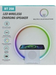 Настольная Bluetooth колонка с зарядным устройством LED Wireless Charging Speaker BT 258