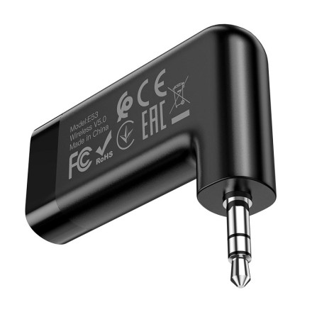  Bluetooth адаптер для магнитолы Hoco E53 BT5.0/145mAh/10ч/AUX черный