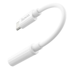 Кабель-переходник Hoco LS30 Type-C (папа) на AUX 3.5мм (мама) белый