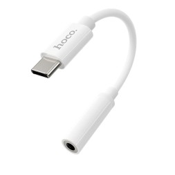 Кабель-переходник Hoco LS30 Type-C (папа) на AUX 3.5мм (мама) белый