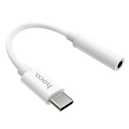 Кабель-переходник Hoco LS30 Type-C (папа) на AUX 3.5мм (мама) белый