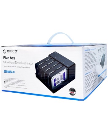  Док-станция для 5 HDD Orico 6558US3-C 5Gbps USB-C черный