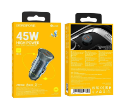 Автомобильное заряд. устр. Borofone BZ26B 2C 45W черное
