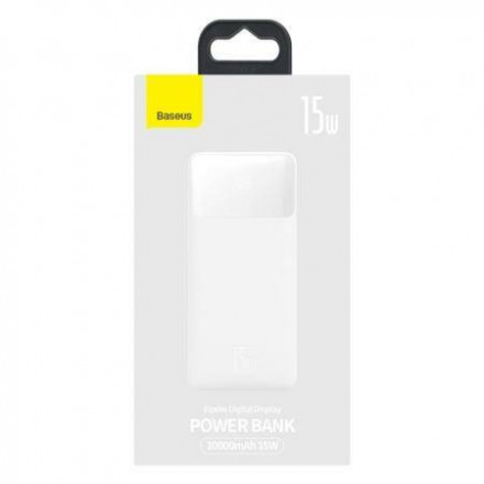 Powerbank Baseus Bipow Digital Display 10000mAh 2USB/USB-C 15W PD3.0/QC3.0 (PPDML-I02) белый