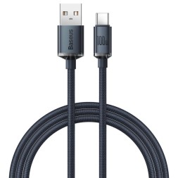 Usb Кабель-зарядка TYPE-C Baseus Crystal Shine 100W 2м CAJY000501 чёрный