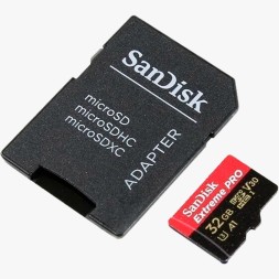 micro SDHC карта памяти SanDisk 32GB Class10 Extreme Pro 100MB/s с адапт (SDSQXCG-032G-GN6MA)
