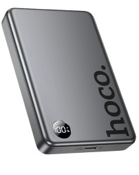 Powerbank с беспроводной зарядкой MagSafe Hoco Q34 10000mAh 1USB-C 20W серебристый