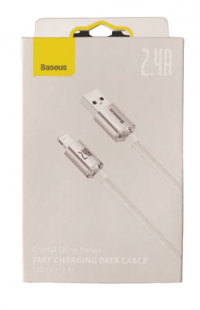 Usb Кабель-зарядка Lightning Baseus Crystal Shine 2.4A 1.2м CAJY001104 розовый