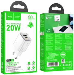 Сетевое зар. устр. Hoco N46 1USB/1C 20W белое