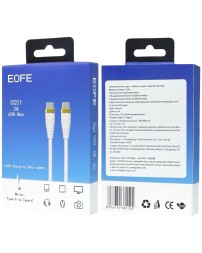 Usb Кабель-зарядка Type-C на Type-C EOFE CC51 65W 1м белый