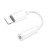  Кабель-переходник Hoco LS34 Lightning (папа) на AUX 3.5мм (мама) белый