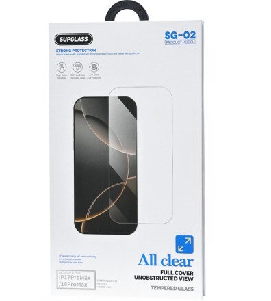  Защитное стекло для i-Phone 17 Pro Max/16 Pro Max Supglass SG-02 3D прозрачное