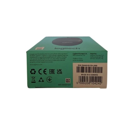  Мышь проводная Logitech M100 оптическая 1000DPI черная