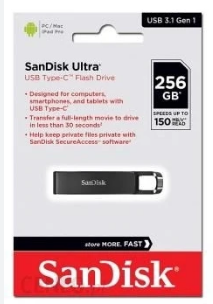  3.1 USB флеш накопитель SanDisk CZ460 Ultra Type-C 256GB (SDCZ460-256G-G46)