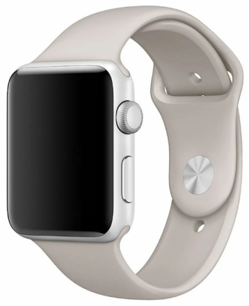  Сменный браслет силиконовая для Apple Watch 42mm бежевый
