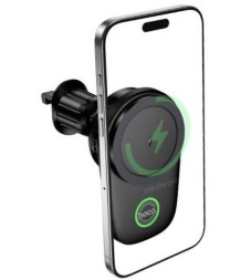 Держатель в автомобиль в воздуховод c беспроводной зарядкой Hoco HW36 15W черный