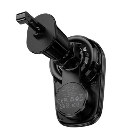  Держатель в автомобиль в воздуховод c беспроводной зарядкой Hoco HW36 15W черный