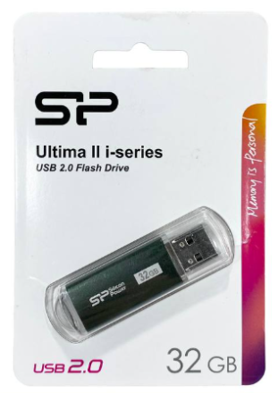  USB флеш накопитель Silicon Power 32GB Ultima II - I Series Green