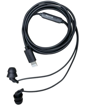  Наушники с микрофоном Remax wired sleep earphones RM-518i Lightning чёрные