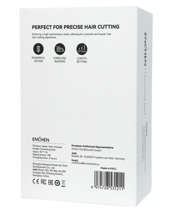  Машинка для стрижки Enchen Humming Bird чёрная