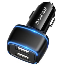 Автомобильное заряд. устр. Borofone BZ14 2USB 2.4A черное