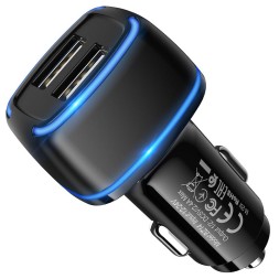 Автомобильное заряд. устр. Borofone BZ14 2USB 2.4A черное