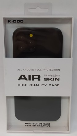  Накладка для i-Phone 12 Pro 6.1&quot; K-Doo Air Skin силикон черная