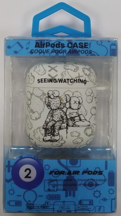  Силиконовый светящийся в темноте чехол для AirPods 1/2 Luxo Kaws рисунок №1