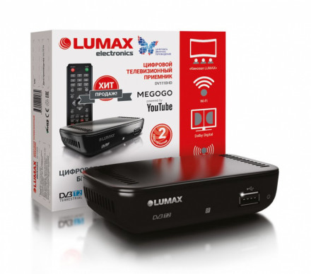ТВ-приставка для приема цифрового телевидения Lumax DV1110HD