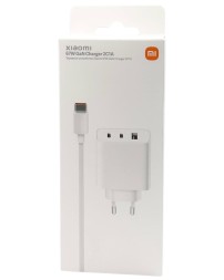 Сетевое зарядное устройство Xiaomi MI GaN 1USB/2C 67W с проводом TC-TC (A07ZMEU) в упаковке белое