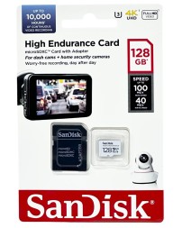 micro SDHC карта памяти SanDisk 128GB Class10 U3 V30 High Endurance (SDSQQNR-128G-GN6IA)