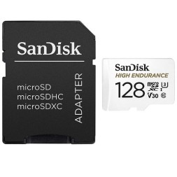 micro SDHC карта памяти SanDisk 128GB Class10 U3 V30 High Endurance (SDSQQNR-128G-GN6IA)