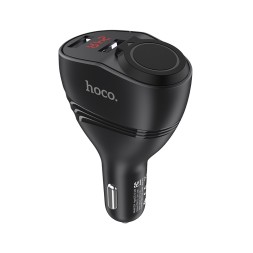 Автомобильное заряд. устр. Hoco Z34 + прикуриватель 2USB 3.1A дисплей черное