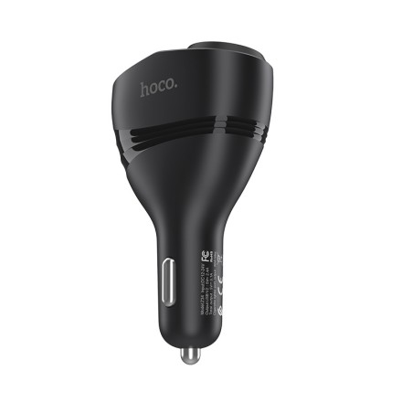  Автомобильное заряд. устр. Hoco Z34 + прикуриватель 2USB 3.1A дисплей черное