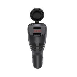 Автомобильное заряд. устр. Hoco Z34 + прикуриватель 2USB 3.1A дисплей черное