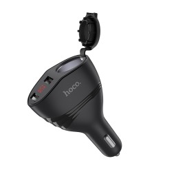 Автомобильное заряд. устр. Hoco Z34 + прикуриватель 2USB 3.1A дисплей черное