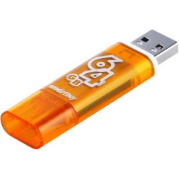 USB флеш накопитель Smartbuy 64GB Glossy series Orange (SB64GBGS-Or)