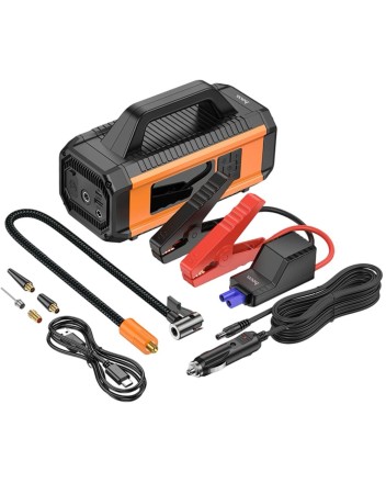  Пусковое устройство/насос/фонарик для авто Hoco QS4 10000mAh/800A черное