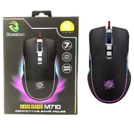  Мышь проводная игровая Bosston M710 черная