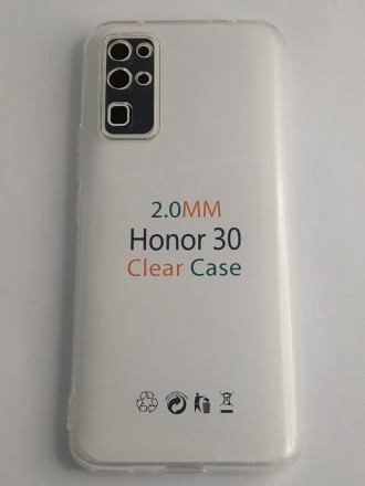  Чехол-накладка силикон 2.0мм Huawei Honor 30 прозрачный
