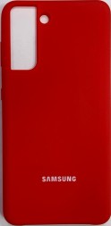 Накладка для Samsung Galaxy S21+/S30+ Silicone cover красная