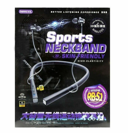  Беспроводные наушники для спорта Remax RB-S1 BT5.1/280mAh/20ч черные