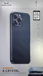 Накладка для i-Phone 15 Pro Max Keephone X-Crystal синий