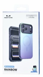 Накладка для i-Phone 17 Pro max Keephone Rainbow MagSnap синий